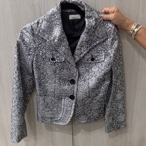 Pinko Women's Metallic Silver Blazer